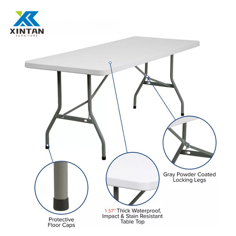 Table rectangulaire pliante